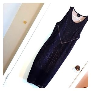 Dark Blue Lace Body Dress